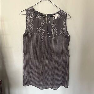 LOFT Gray Sleeveless Top